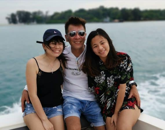 Father and Daughters Quality Bonding Time on a Charming Weekend