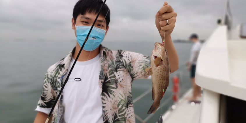 Fishing at Staycation on Yacht Singapore