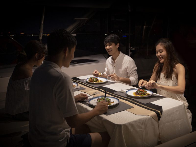Private Dining on Catamaran
