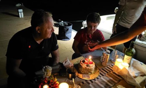 Celebrating Birthday Party at Yacht Docks
