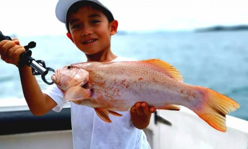 Children Caught Coral Trout