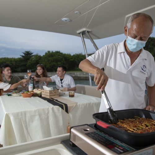 Cooking at Synergy 1 Skybridge
