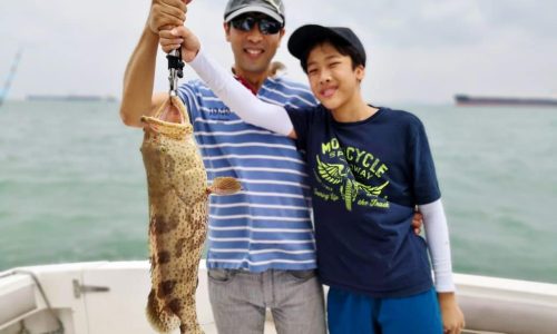 Father And Son Caught A Big Grouper
