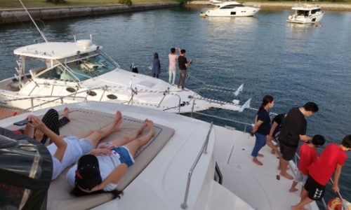 Fishing and Relaxing on Yacht