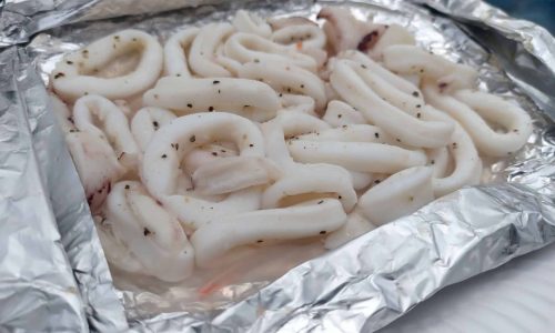 Fishing & BBQ on Yacht Charter - BBQ Squid