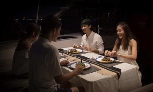 Private Dining on Catamaran