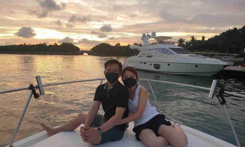 Proposal on sea - Sunset view