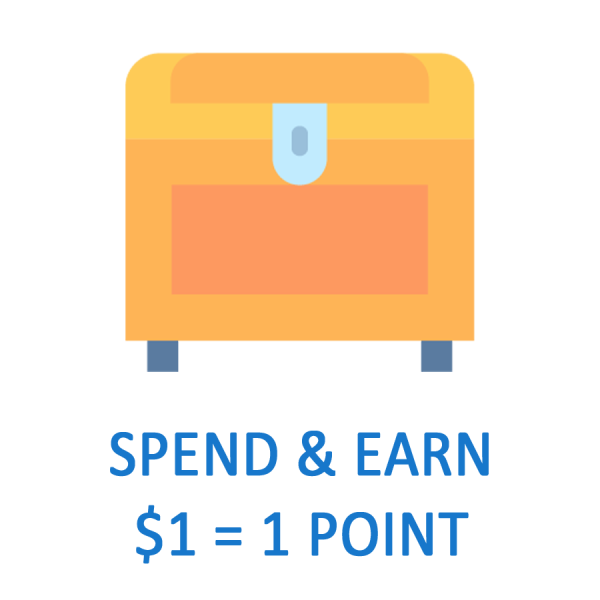 Spend & Earn - $1 = 1 Point